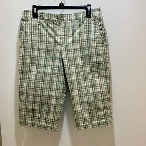 SONOMA PLAID ROLL TAB BERMUDA SHORTS